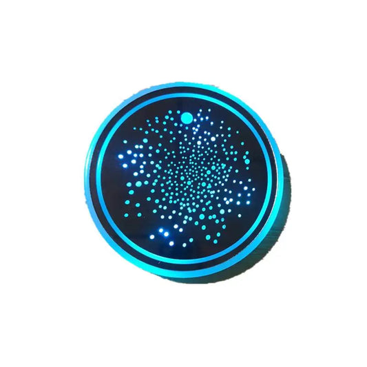 1PCS/2PCS/4PCS LED Cup Holder Lights for Car, Rechargeable 7 Color-Changing Light up Cup Holder Insert Coasters, Car Accessories for Teens
