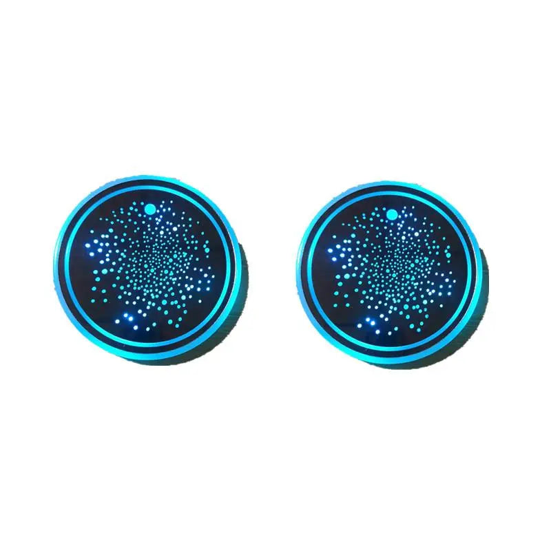 1PCS/2PCS/4PCS LED Cup Holder Lights for Car, Rechargeable 7 Color-Changing Light up Cup Holder Insert Coasters, Car Accessories for Teens