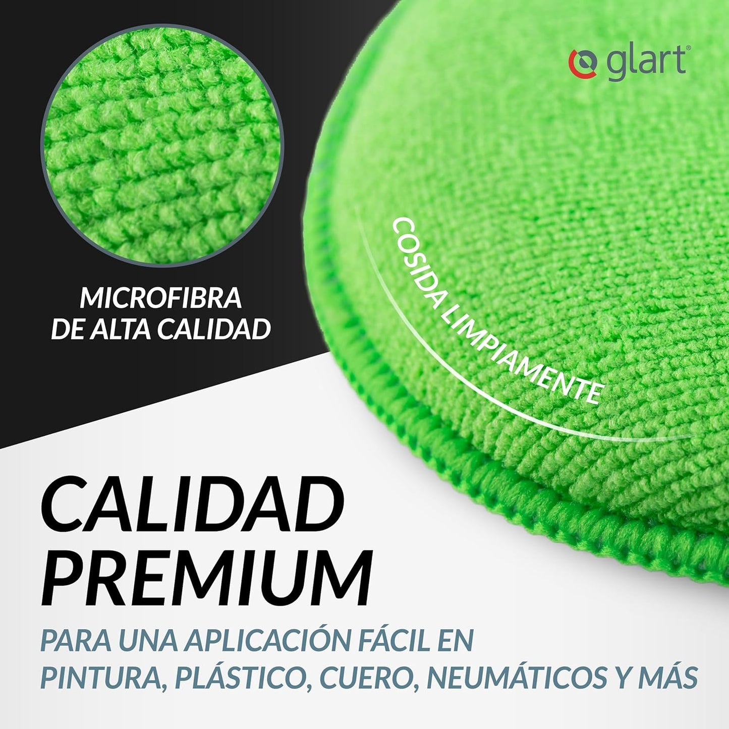 43PP Set De 3 Esponjas De Pulido Para Coche En Microfibra, 130X25Mm - Aplicador De Cera Ideal Para Lacas, Limpiadores De Pintura, Autopulido Y Sellado De Lacas.
