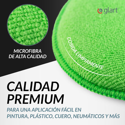 43PP Set De 3 Esponjas De Pulido Para Coche En Microfibra, 130X25Mm - Aplicador De Cera Ideal Para Lacas, Limpiadores De Pintura, Autopulido Y Sellado De Lacas.