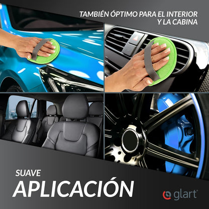 43PP Set De 3 Esponjas De Pulido Para Coche En Microfibra, 130X25Mm - Aplicador De Cera Ideal Para Lacas, Limpiadores De Pintura, Autopulido Y Sellado De Lacas.