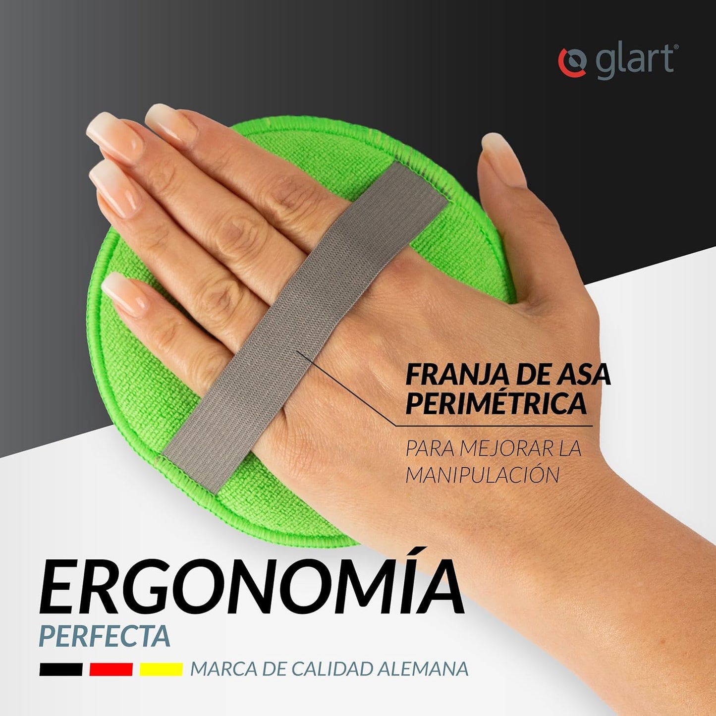43PP Set De 3 Esponjas De Pulido Para Coche En Microfibra, 130X25Mm - Aplicador De Cera Ideal Para Lacas, Limpiadores De Pintura, Autopulido Y Sellado De Lacas.