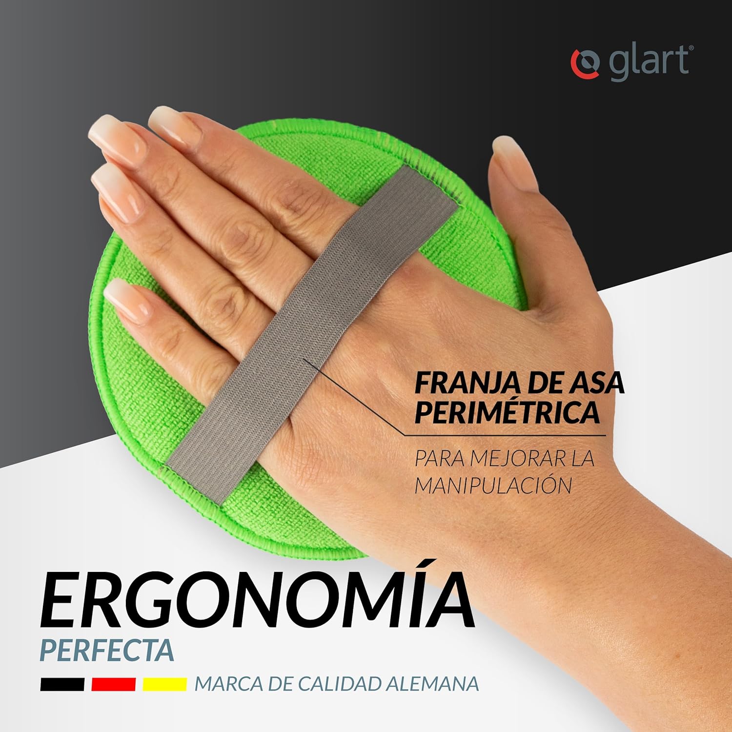 43PP Set De 3 Esponjas De Pulido Para Coche En Microfibra, 130X25Mm - Aplicador De Cera Ideal Para Lacas, Limpiadores De Pintura, Autopulido Y Sellado De Lacas.