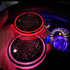 1PCS/2PCS/4PCS LED Cup Holder Lights for Car, Rechargeable 7 Color-Changing Light up Cup Holder Insert Coasters, Car Accessories for Teens