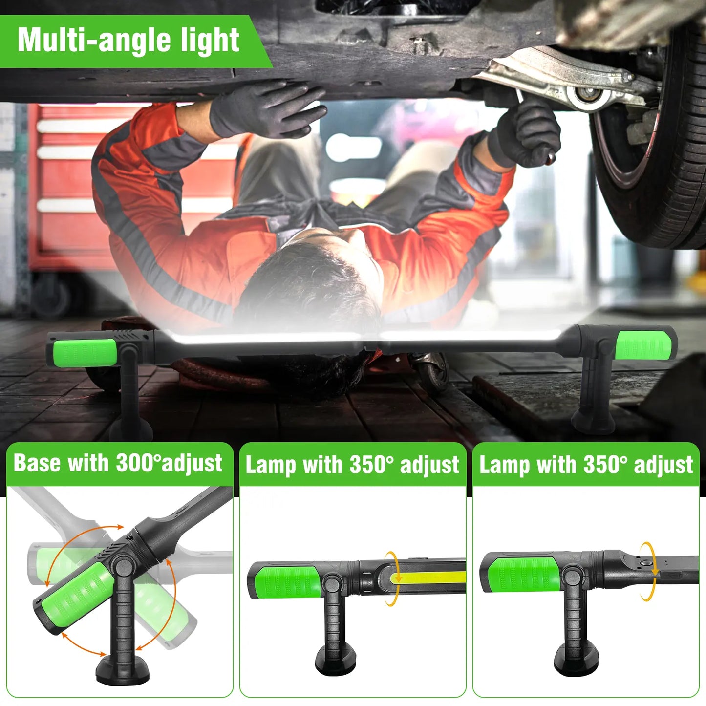 【Fathersdaygift】Linkax Rechargeable 2400LM USB Work Light Bar for Mechanics, 4400Mah Battery, Hooks & Magnetic Attachment, LED Car Lights, Vehicle Accessories for Car & Garage Repair Tools, Tools and Gadgets, Car Accessories