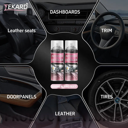 TEKARD Detailer - Ultimate Protection for Vinyl, Rubber, and Plastic Surfaces Car Interior Detailer and Protectant, Waterless Spray Wax:Plastic, Rubber, Leather Cleaner for Car Lnteriors&Exteriors、Quick Detailer、Automotive Care、Durable Protection Glossy