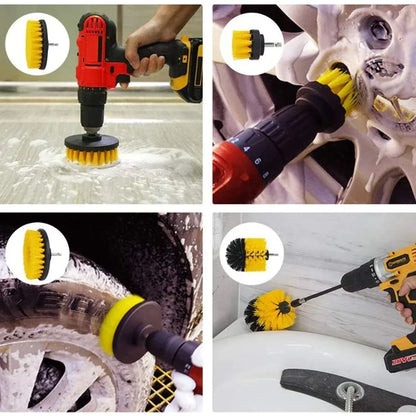 Auto Interior Detailing Kit - Drill Scrubber & Detailing Brush Set with AC Vents Polisher Microfiber Towels for Car Cleaning