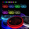 1PCS/2PCS/4PCS LED Cup Holder Lights for Car, Rechargeable 7 Color-Changing Light up Cup Holder Insert Coasters, Car Accessories for Teens